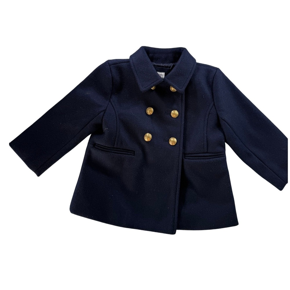 Baby GAP Girls Navy Blue Double Breasted Peacoat Jacket Size 4
